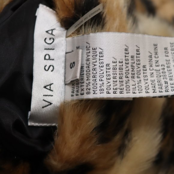 Via Spiga reversible Leopard and Black Vest size S - Picture 11 of 16